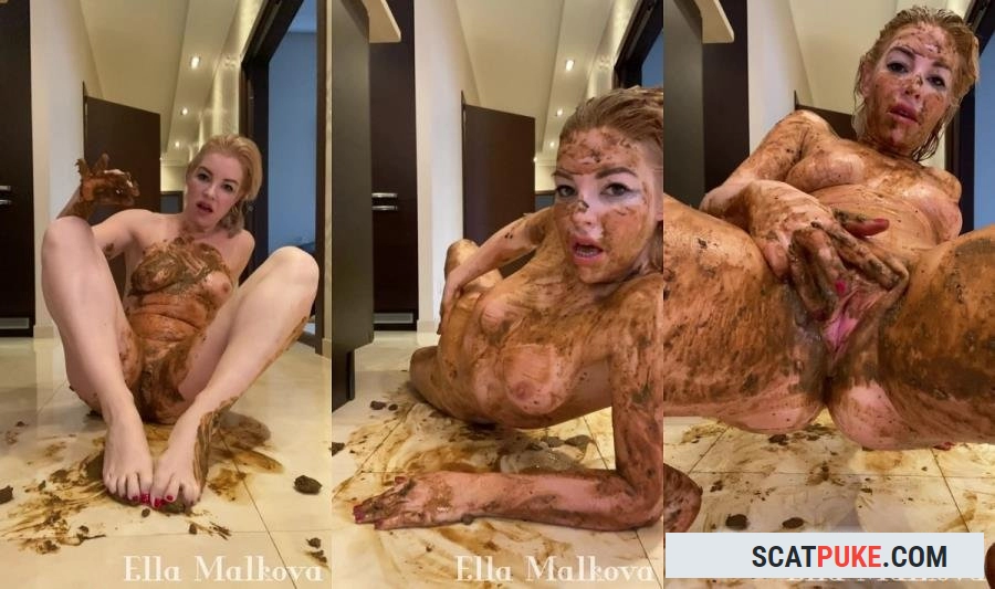 Scat Ella - Ultimate Smearing + Pee and Poop Directly on Face - UltraHD 2K  [642 MB]