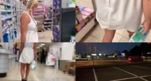 Devil Sophie - Public im Kaufladen - Windelpiss und Anprobe - Wischmob Einfuehrung extrem pervers - Full HD 1080p  [232.04 MB]