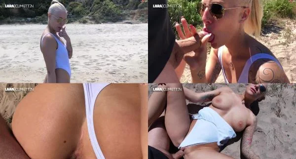Lara-CumKitten - Fremdfick im Badeanzug - Strand Quickie mit Mega Facial 07 07 19 - Full HD 1080p  [279.19 MB]