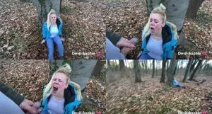 Devil Sophie - Gefesselt im Wald zur ck gelassen - Der Helfer hatte nur eins im Sinn - Pissen - Full HD 1080p [100 MB] Fingering, Masturbation