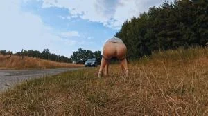 OMG Caught Outside While Pooping - HD 720p [Mia Skye aka MiaRoxxx] Germany, Dirty Anal