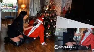 Weihnachtsmann mit Scheiße abgefullt - HD 720p [Mistress Luciana] Germany, Scat