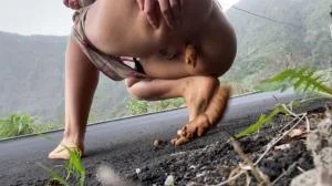 Best Of CRAZY Poo Pee Canary Islands Part 2 - HD 720p [Linda aka VeganLinda] Solo, Poop