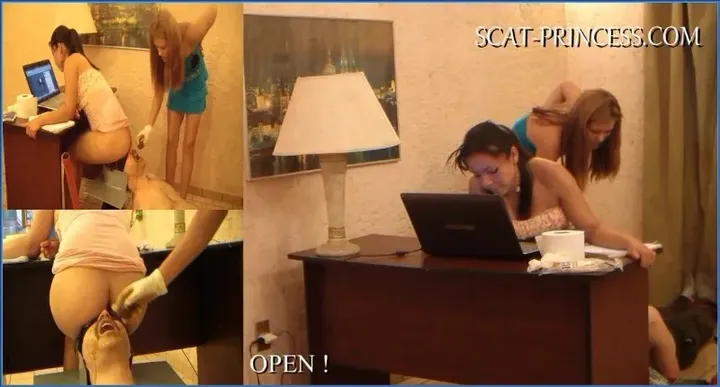 Another Day in the Office Part 03 Adison with Scat Princess, Mexican Rough Filth - scat porn video at ScatPuke.com