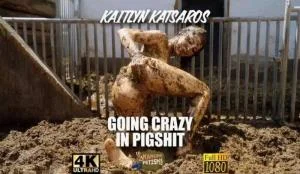Going Crazy In Pigshit [FullHD 1080p] Pig Shit, Natural Tits