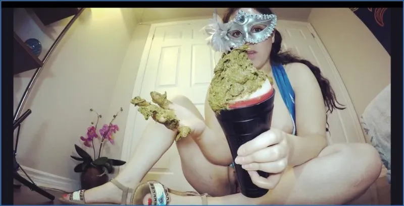 LoveRachelle2 - CUM Inside Aunties SHIT-Filled Pocket PUSSY, Femdom, Shitting, Pissing - scat porn video at ScatPuke.com